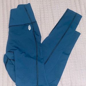 Free People Teal Butt Scrunch Leggings